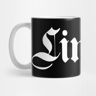 Lindau written with gothic font Mug